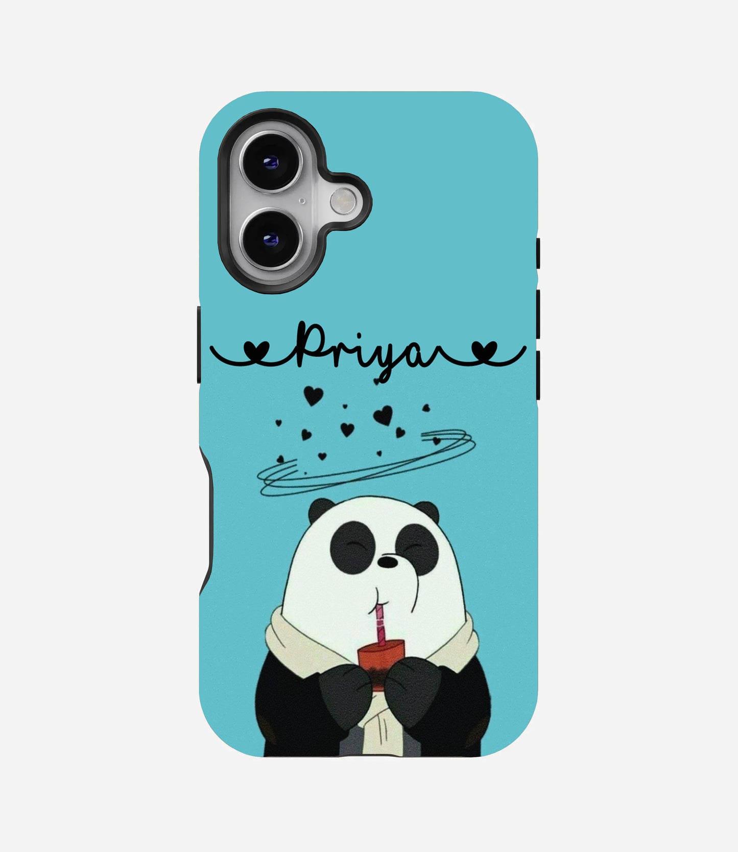 Custom Name We Bare Bears Phone Case - Ice Bear & Panda Edition