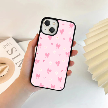 Pink Coquette Bow & Daisy Floral Phone Case