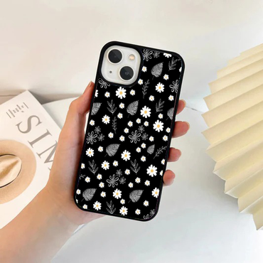Minimalist Black & White Daisy Phone Case
