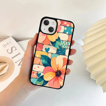 Abstract Mosaic Floral Brick Phone Case