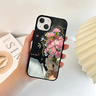 Indie Aesthetic Pink Carnation Collage Case