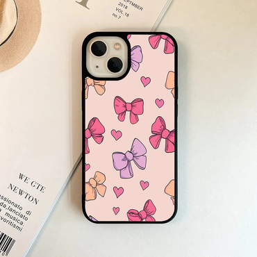 Pastel Multi-Color Bows & Hearts Phone Case