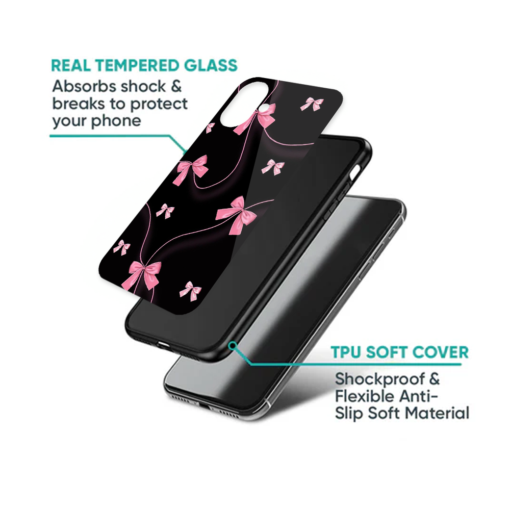 Elegant Black & Pink String Bow Phone Case