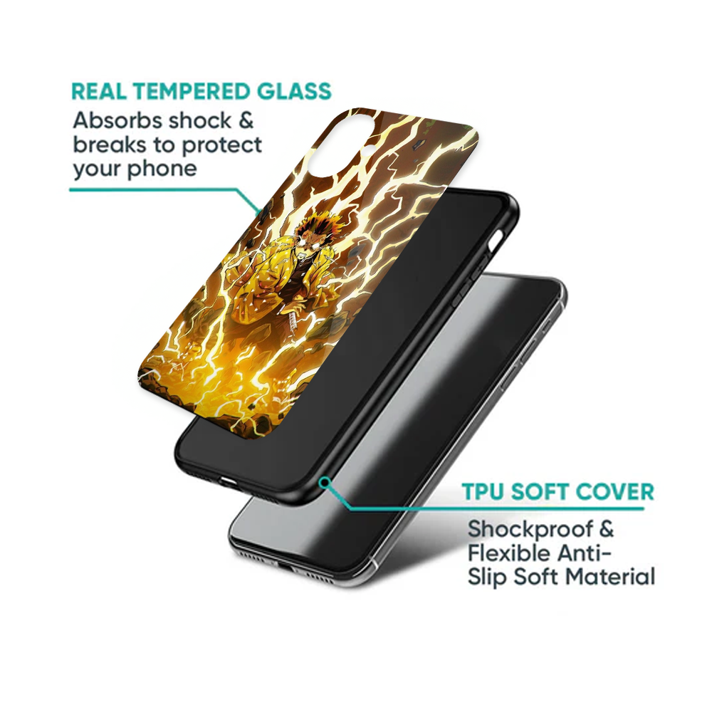 Golden Thunder Zenitsu Metal Phone Case
