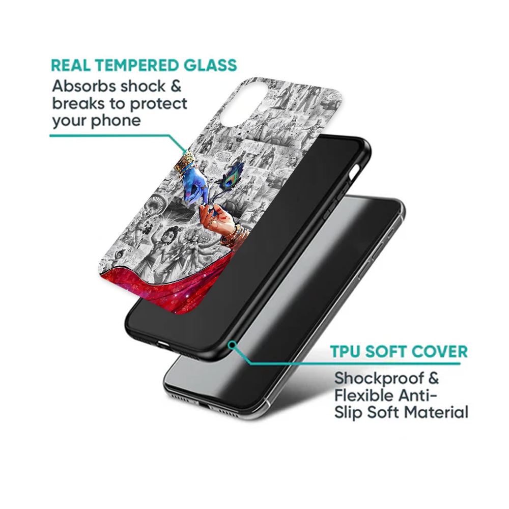 Divine Connection Krishna Manga Art Phone Case