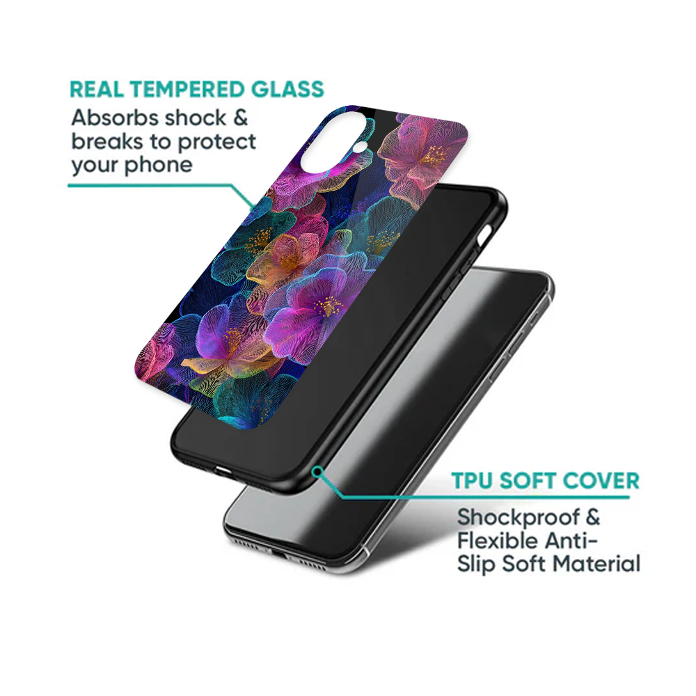 Neon X-Ray Floral Glowing Phone Case