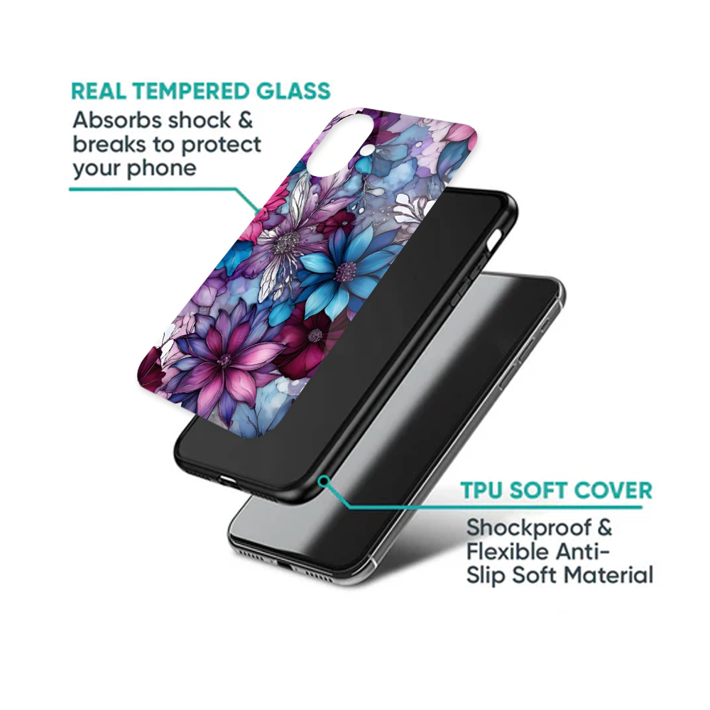 Jewel Tone Watercolor Floral Phone Case