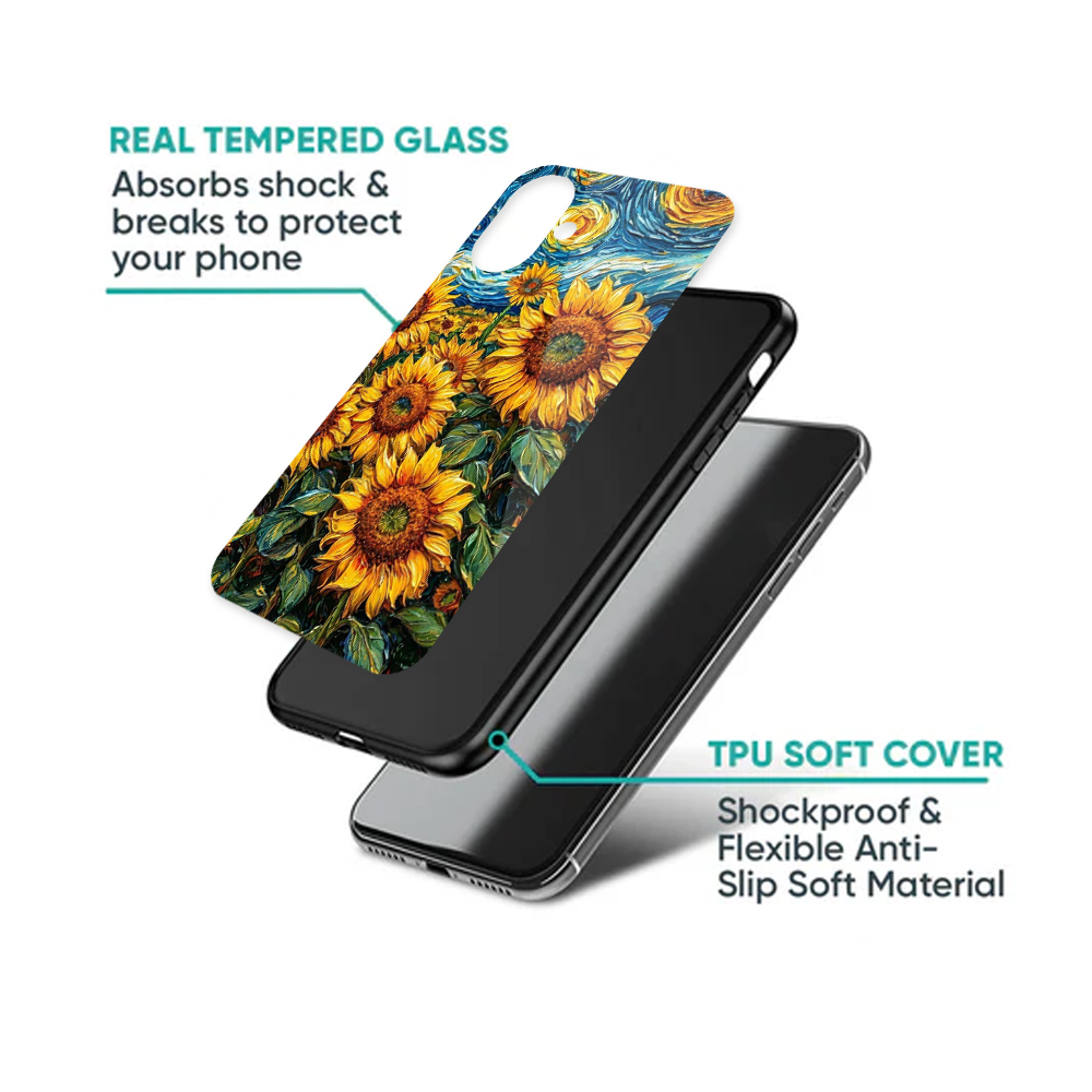 Vintage Sunflowers Art Field Phone Case