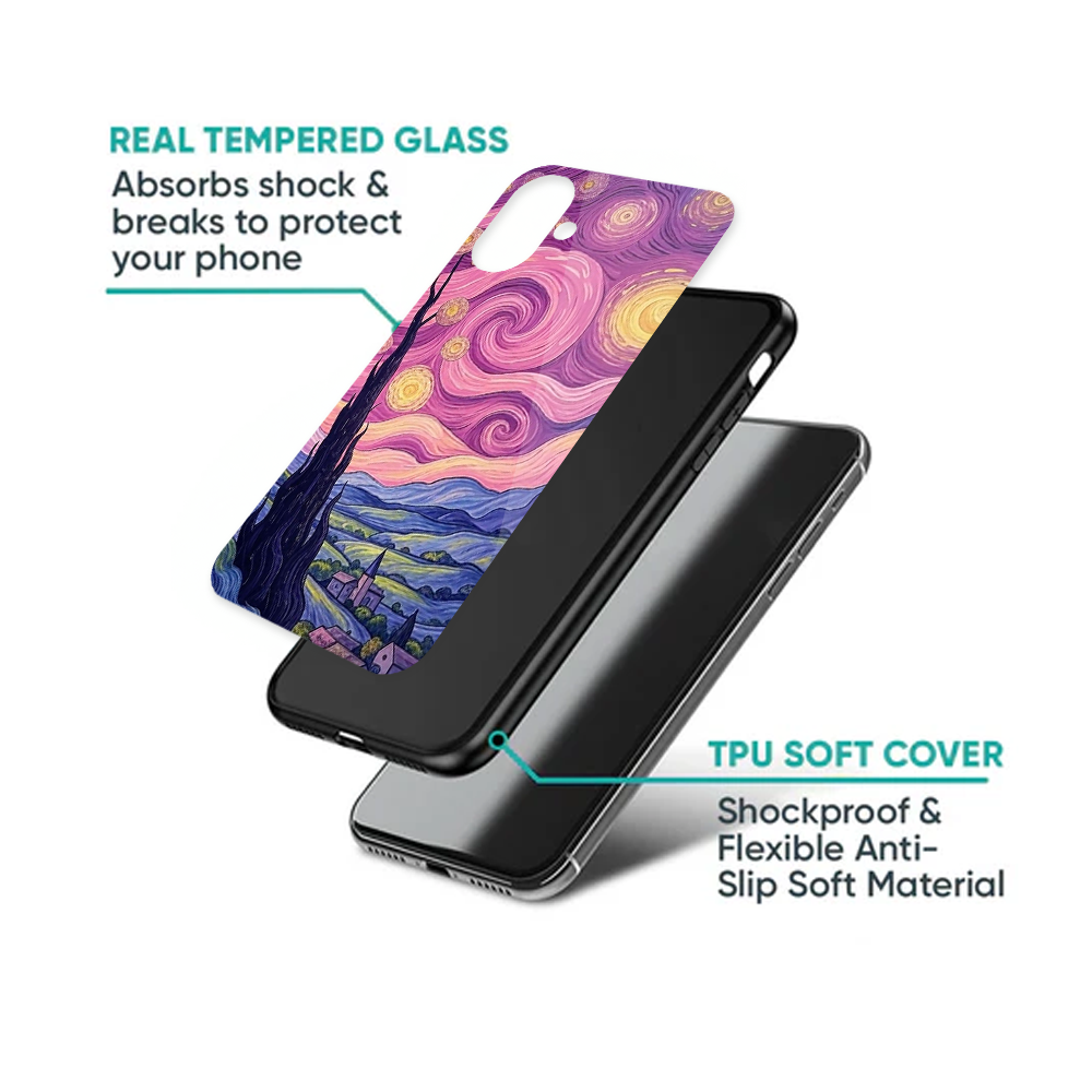 Twilight Purple Starry Night Phone Case