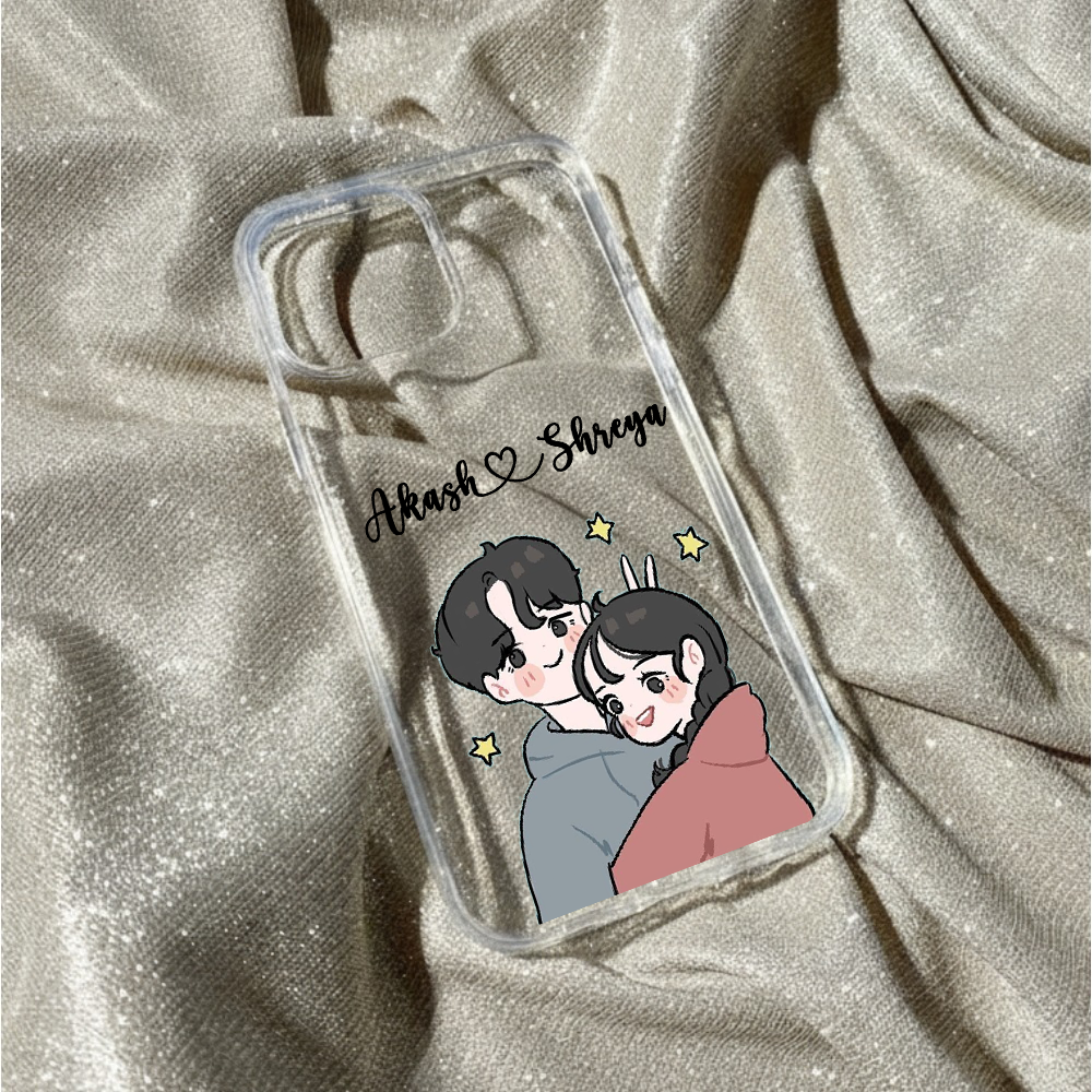 Personalized Starry Couple Clear Case