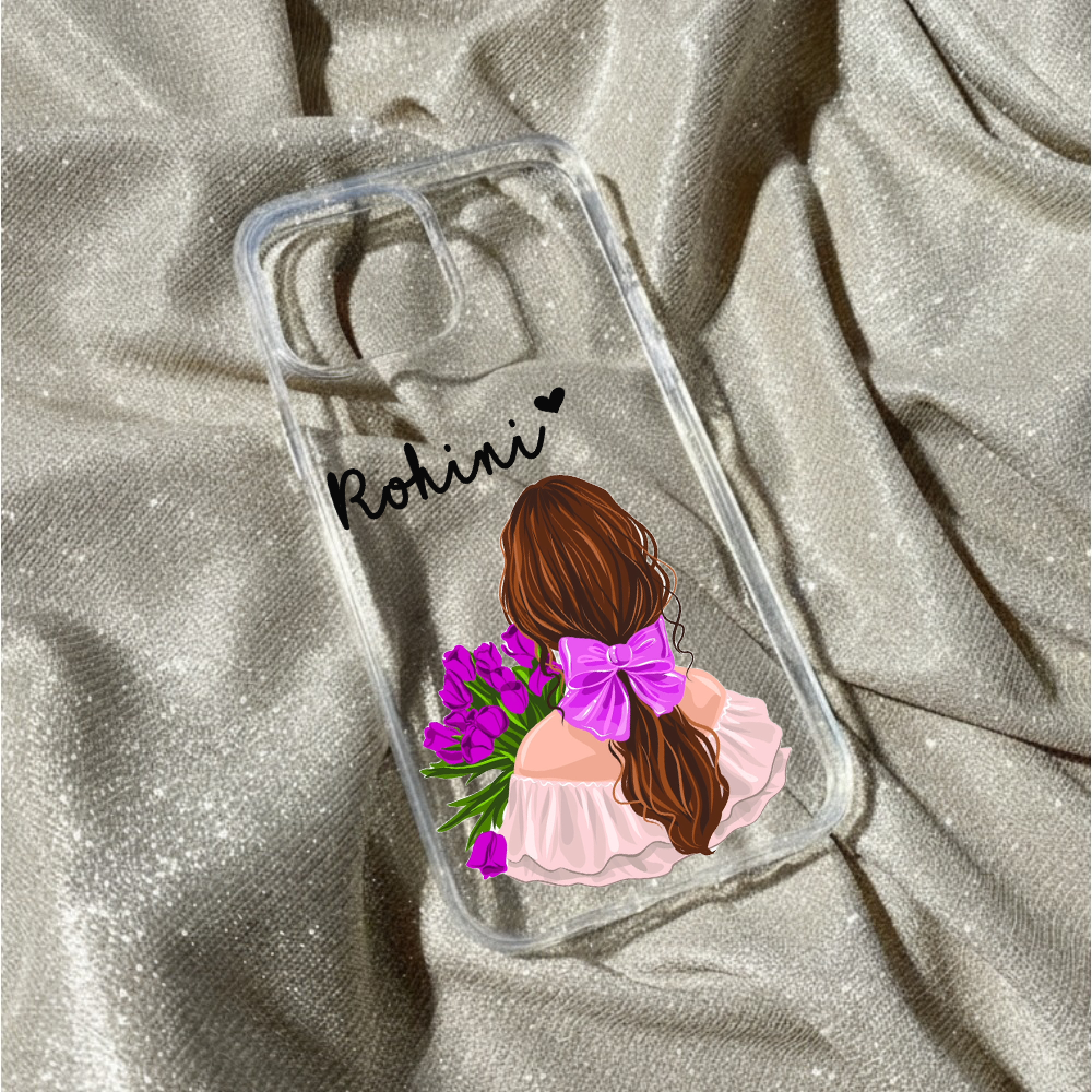 Personalized Tulip Bouquet Clear Case