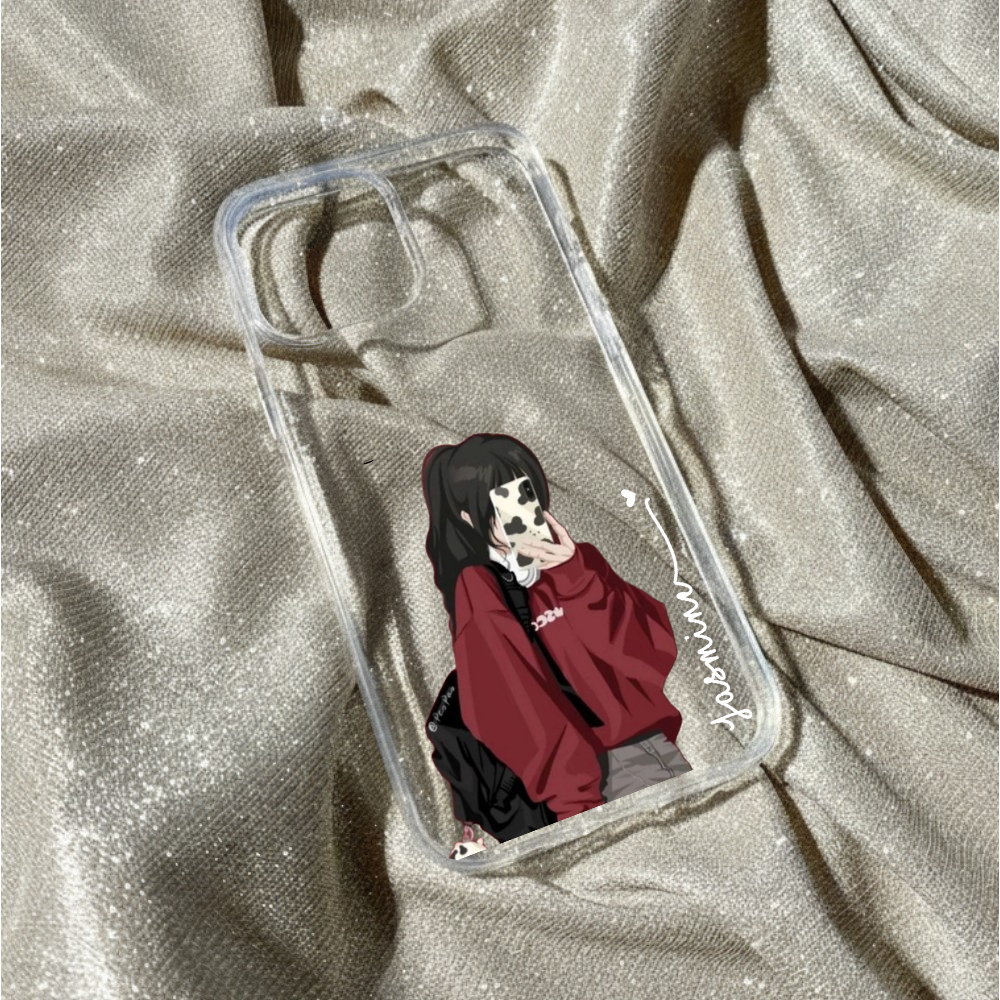 Personalized Red Hoodie Clear Case