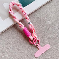 Coquette Pink Double Braided Phone Wrist Strap