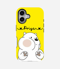 Custom Name We Bare Bears Phone Case - Ice Bear & Panda Edition