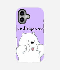 Custom Name We Bare Bears Phone Case - Ice Bear & Panda Edition