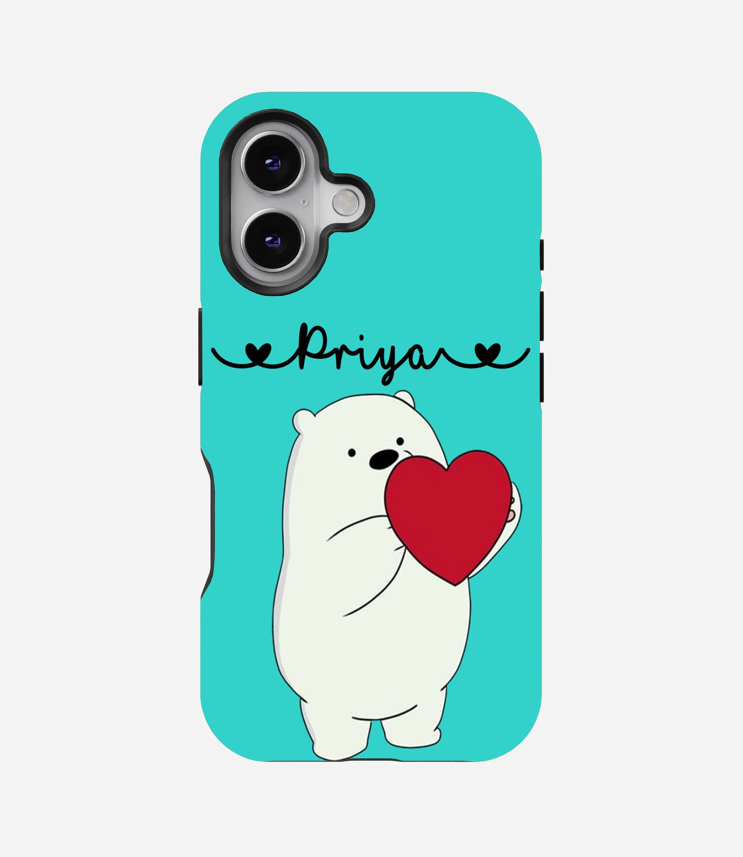 Custom Name We Bare Bears Phone Case - Ice Bear & Panda Edition