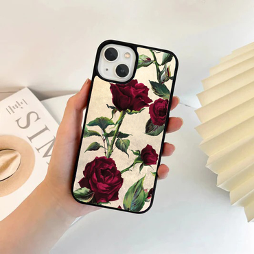 Vintage Botanical Red Rose Phone Case