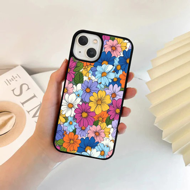 Colorful Rainbow Daisy Field Phone Case