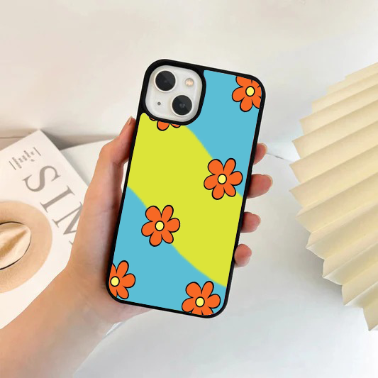 Retro Wavy Orange Flower Phone Case
