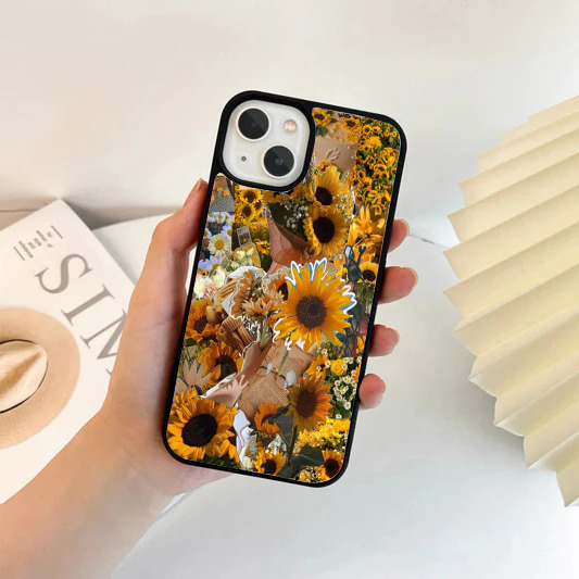 Vintage Sunflower Scrapbook Collage Case