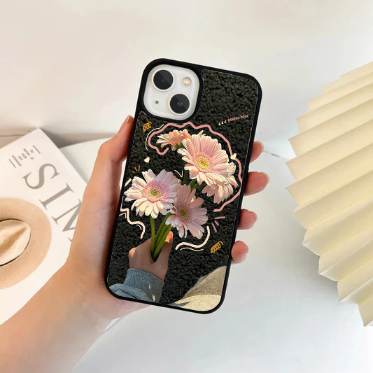 Indie Aesthetic Pink Daisy Golden Hour Case