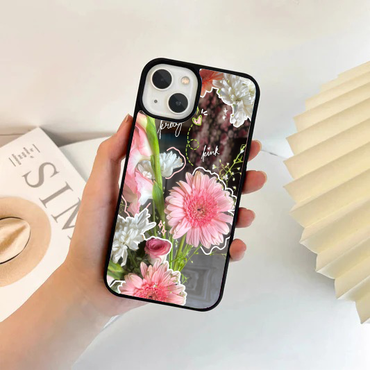 Pink Gerbera Bouquet Doodle Phone Case