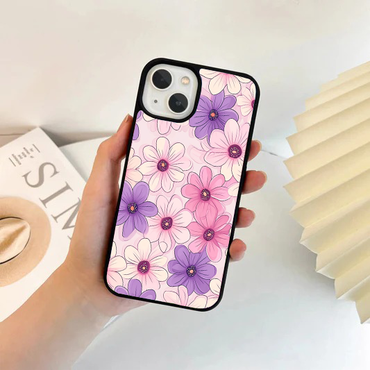 Pastel Pink & Purple Daisy Pattern Phone Case