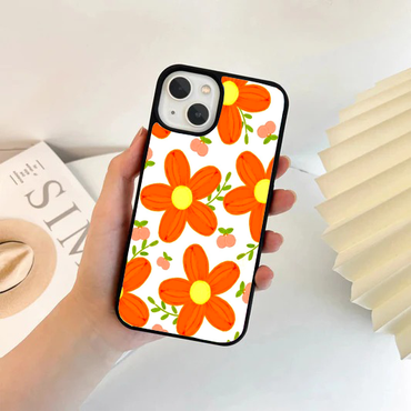 Chunky Retro Orange Flower Kidcore Case
