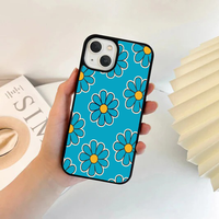 Retro Y2K Blue Pop Art Daisy Phone Case