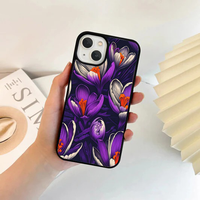 Moody Purple Crocus Floral Phone Case