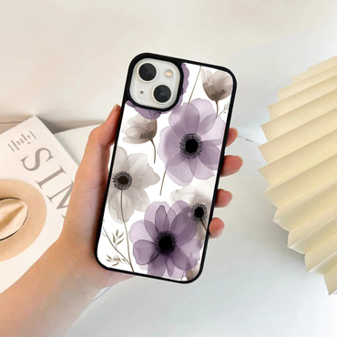 Ethereal Translucent Purple Floral Phone Case