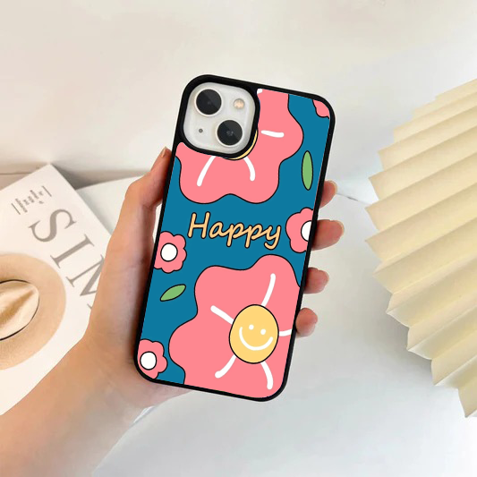 Retro Smiley Flower Happy Cartoon Case