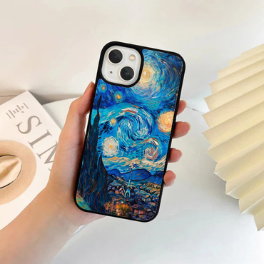 Classic Starry Night Van Gogh Metal Phone Case