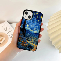 Starry Night Winding Village Road Phone Case