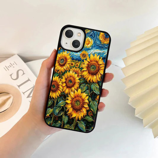 Vintage Sunflowers Art Field Phone Case