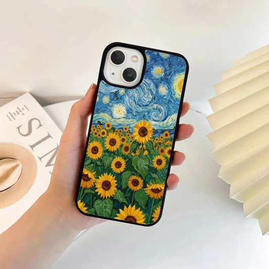 Blooming Sunflowers Under Starry Night Case