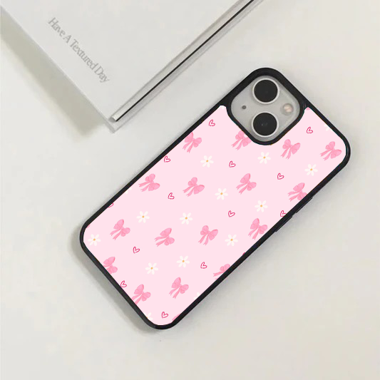 Pink Coquette Bow & Daisy Floral Phone Case