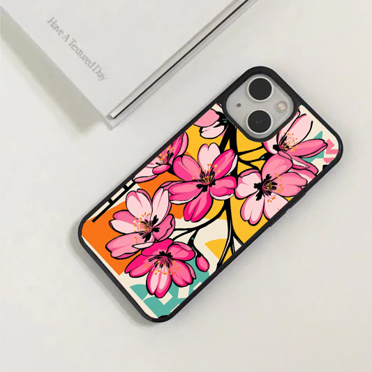 Retro Pop Art Cherry Blossom Phone Case