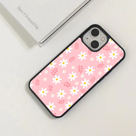 Sweet Pink Daisy & Leaf Phone Case