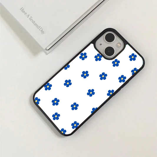 Minimalist Mini Royal Blue Flower Phone Case