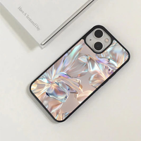 Iridescent Liquid Metal Floral Phone Case