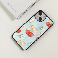 Textured Impasto Cherry & Bow Coquette Case