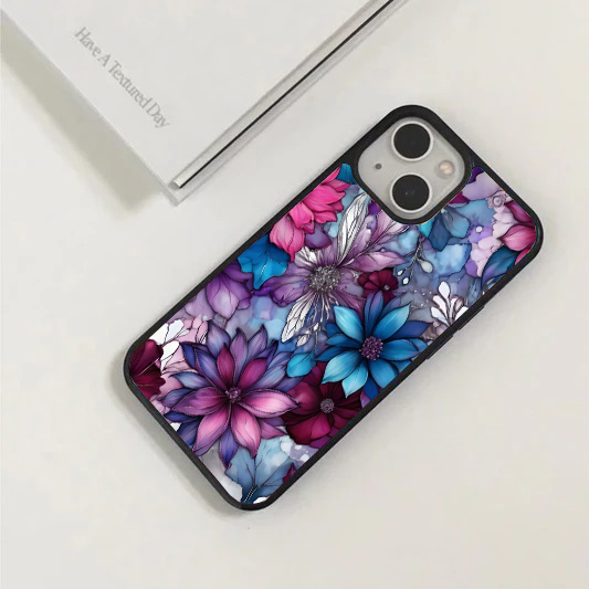Jewel Tone Watercolor Floral Phone Case