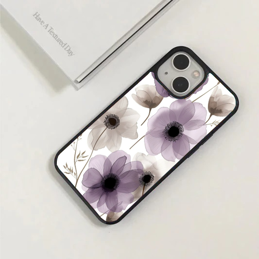 Ethereal Translucent Purple Floral Phone Case