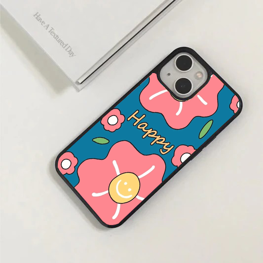 Retro Smiley Flower Happy Cartoon Case