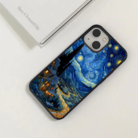 Starry Night Winding Village Road Phone Case