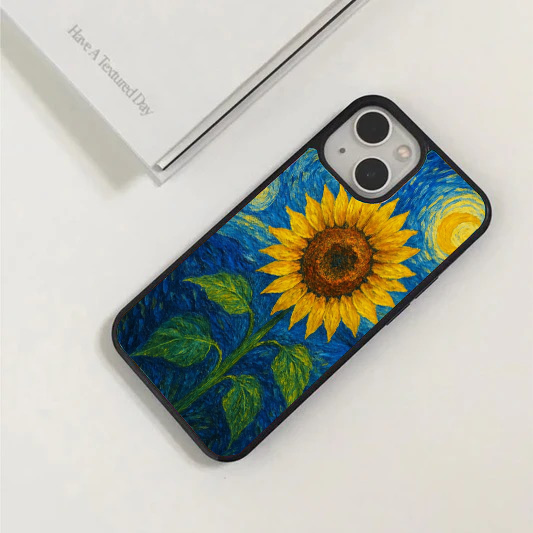 Lone Sunflower Starry Sky Phone Case