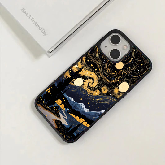 Golden Starry Valley Road Phone Case