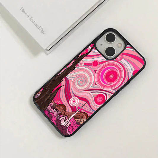Pink Abstract Starry Night Phone Case