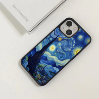 Vivid Starry Night Cypress Tree Phone Case